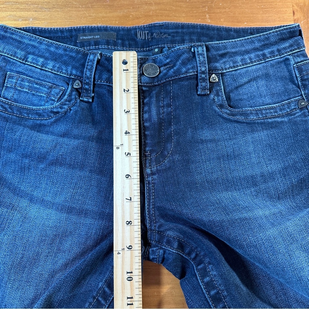 Kut from the Kloth Dark Blue Straight Leg Jeans - Size 6 - Picture 7 of 12